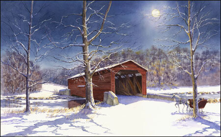 &quot;Snow Moon&quot; signed &amp; numbered print by Geraldine McKeown
