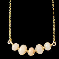 Handmade Fresh Water Pearl and 14k Gold Necklace
