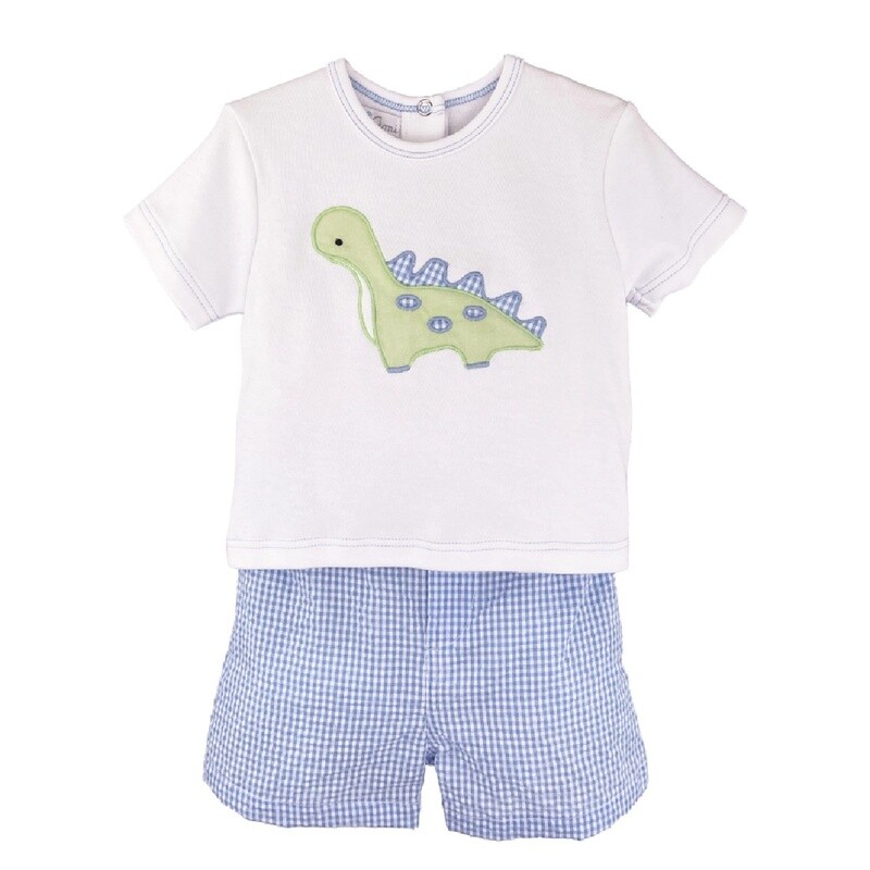 Dinosaur Applique Shirt & Short Set