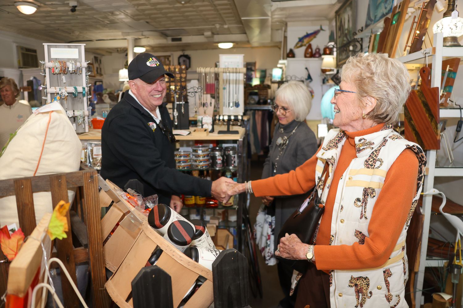 Governor Hogan talking to my customers