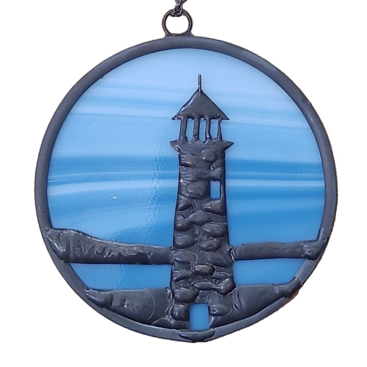 Stained Glass Lighthouse Ornament by Michelle O&#39;Brien-Falston, MD