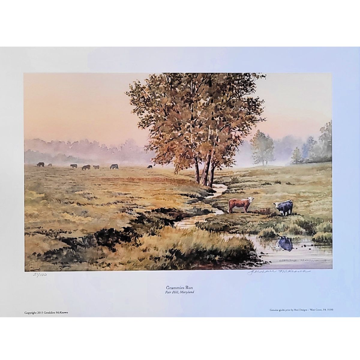 &quot;Grammies Run&quot; Watercolor Print by Geraldine McKeown - Elkton, MD