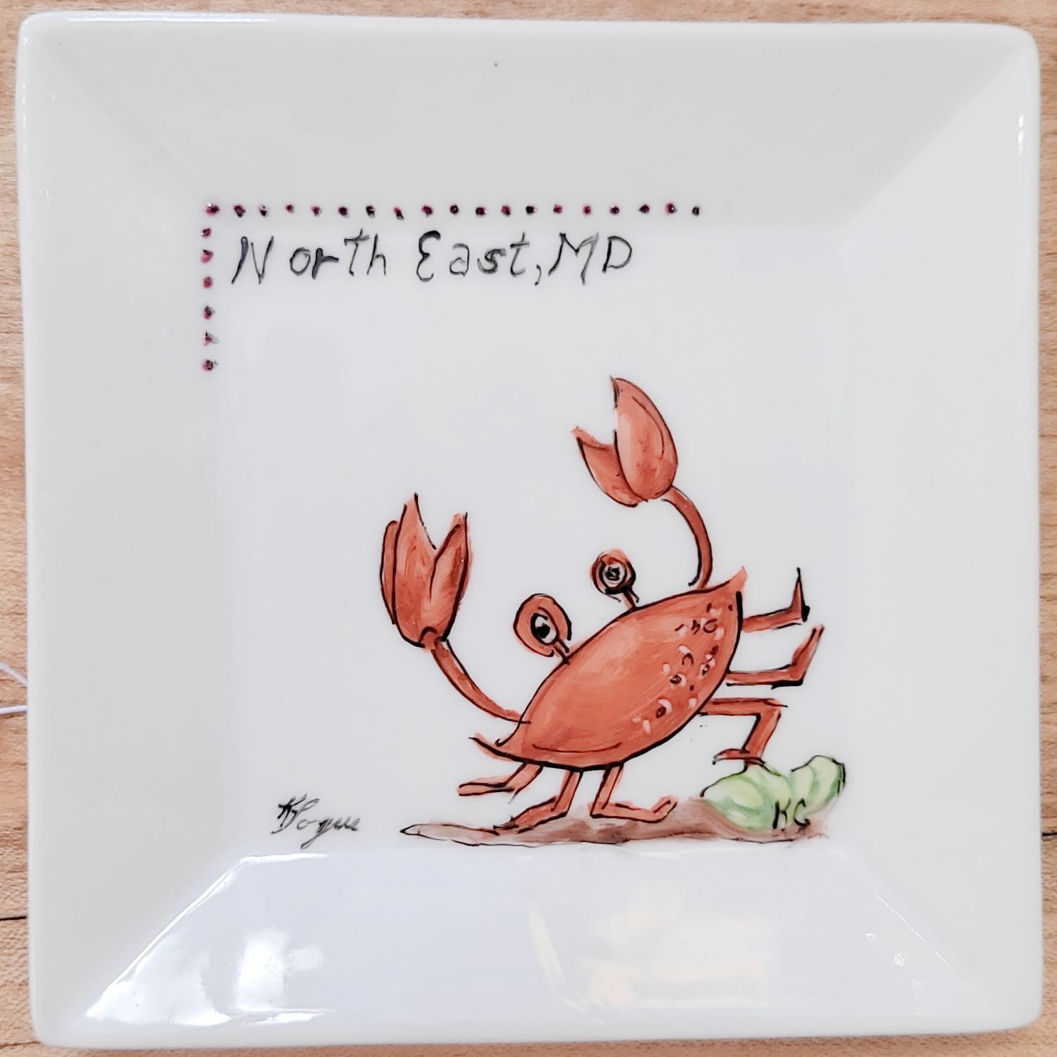 Small Hand Painted Dish by Kathy Logue - Chester County, PA