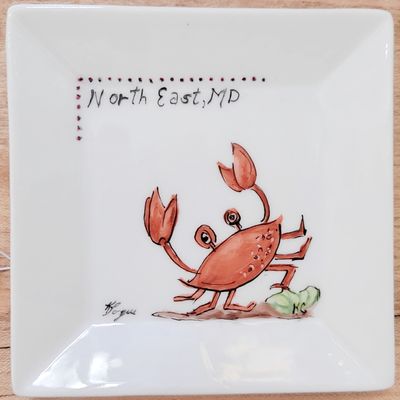 Small Hand Painted Dish by Kathy Logue - Chester County, PA