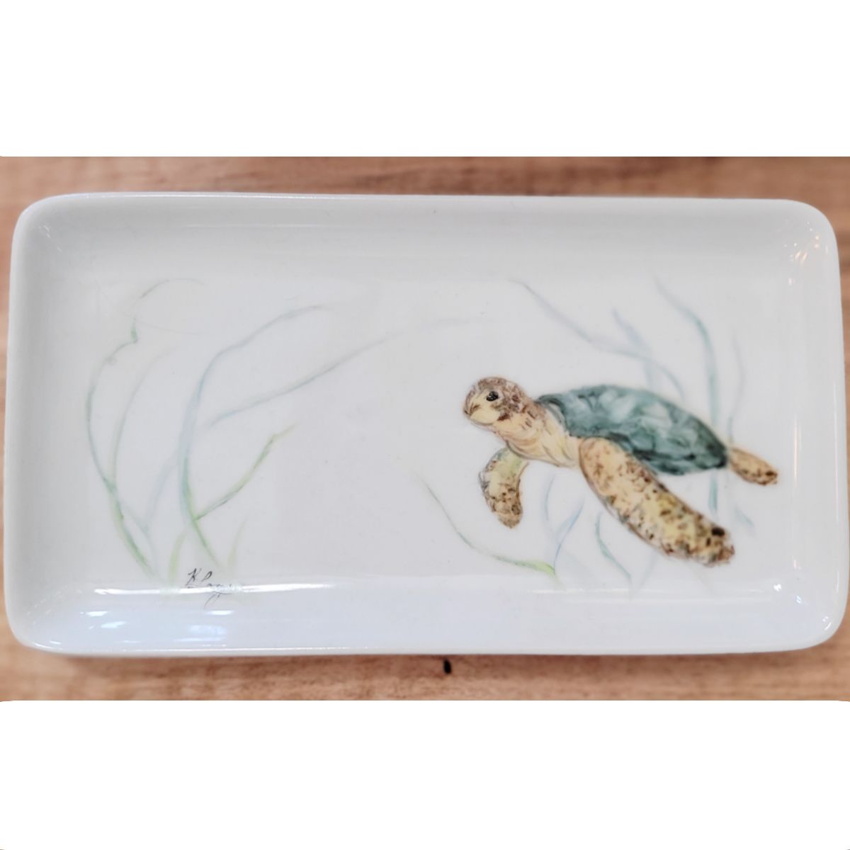 Hand-painted tidbit plate - Kathy Logue - Jennersville, PA