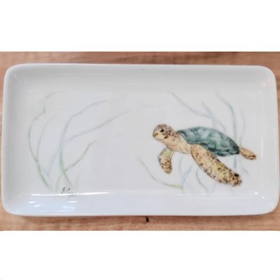 Hand-painted tidbit plate - Kathy Logue - Jennersville, PA