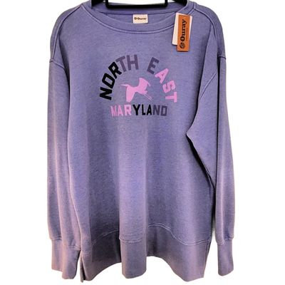 Super Soft Lavender Sweatshirt with/ Heron &amp; North East design