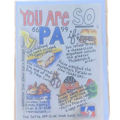 &quot;You are so PA&quot;  New design card by artist D. J. Kelly