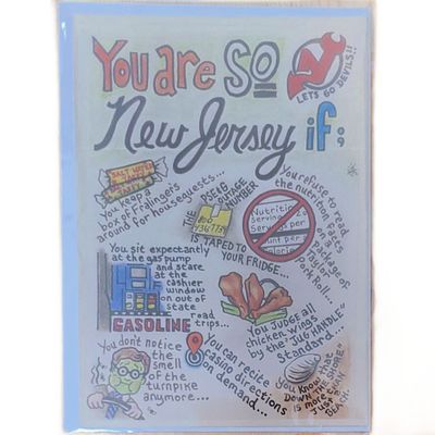 &quot;You are so New Jersey&quot; New design card by artist D. J. Kelly
