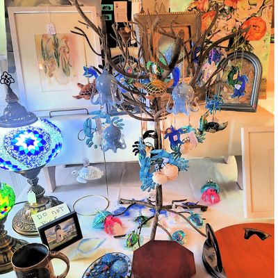 Beautiful Items, lots of glass, and original art