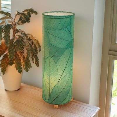 Eangee 24&quot; Cocoa Leaf Cylinder Table Lamp