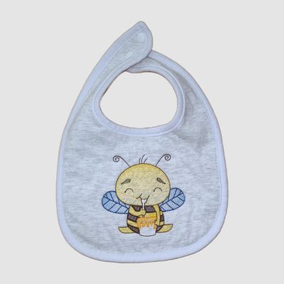 Locally Embroidered Bumble Bee Baby Bib