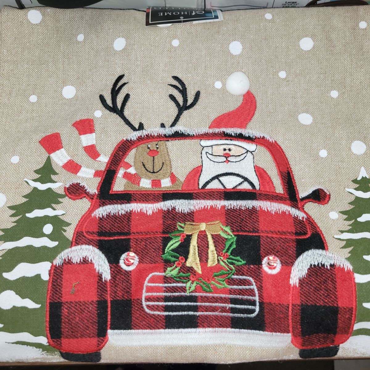 Santa in Truck Christmas Runner 13" x 72" Santa in Truck Christmas Runner 13" x 72"