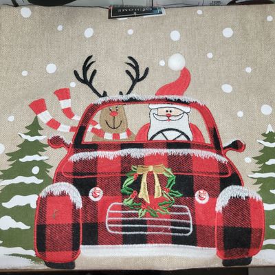 Santa in Truck Christmas Runner 13" x 72" Santa in Truck Christmas Runner 13" x 72"