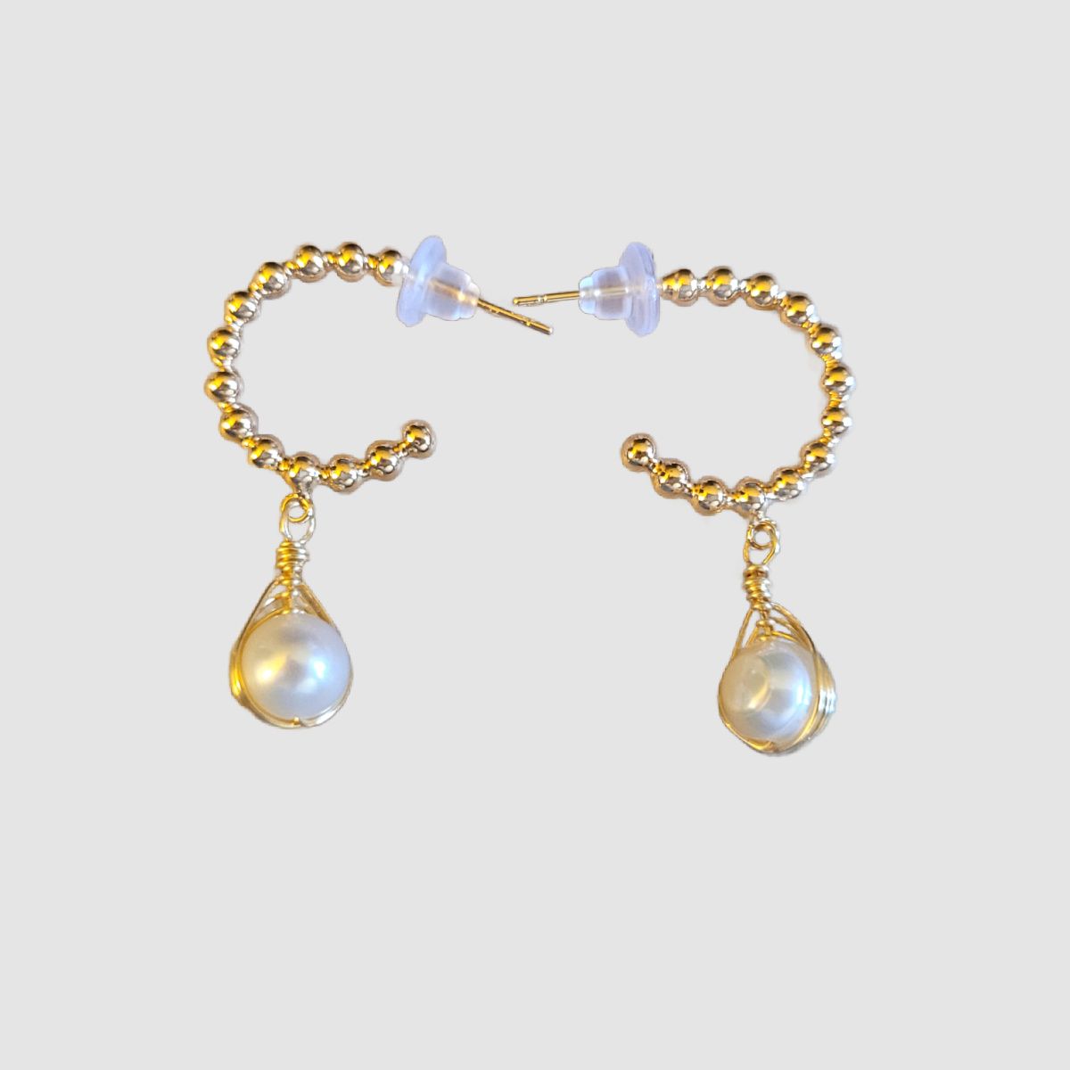 Pearl and 14k Gold Earrings Pearl and 14k Gold Earrings