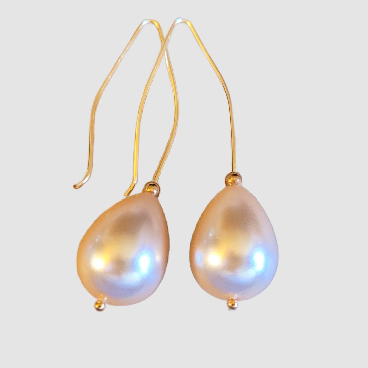 Pearl and 14k Gold Earrings Pearl and 14k Gold Earrings