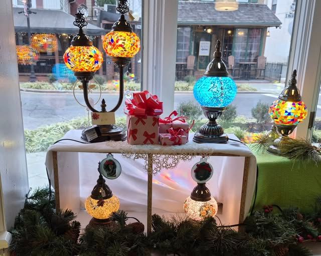 Lovely Mosaic Globe Lamps from Turkey