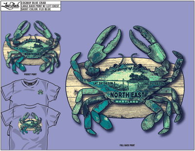 Crew Neck Comfort Color Crab Tee Crew Neck Comfort Color Crab Tee