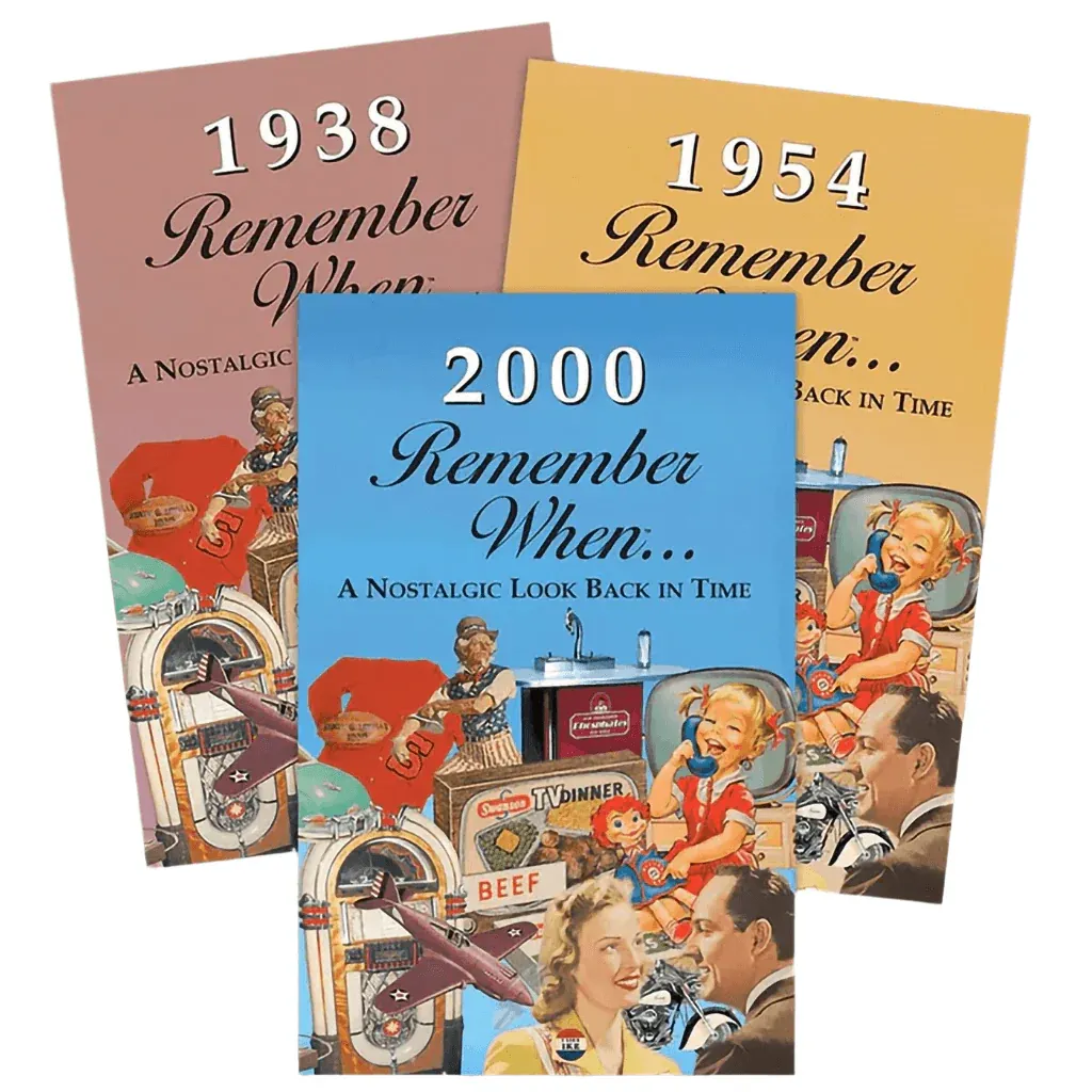 Remember When B'day Year Booklet Cards