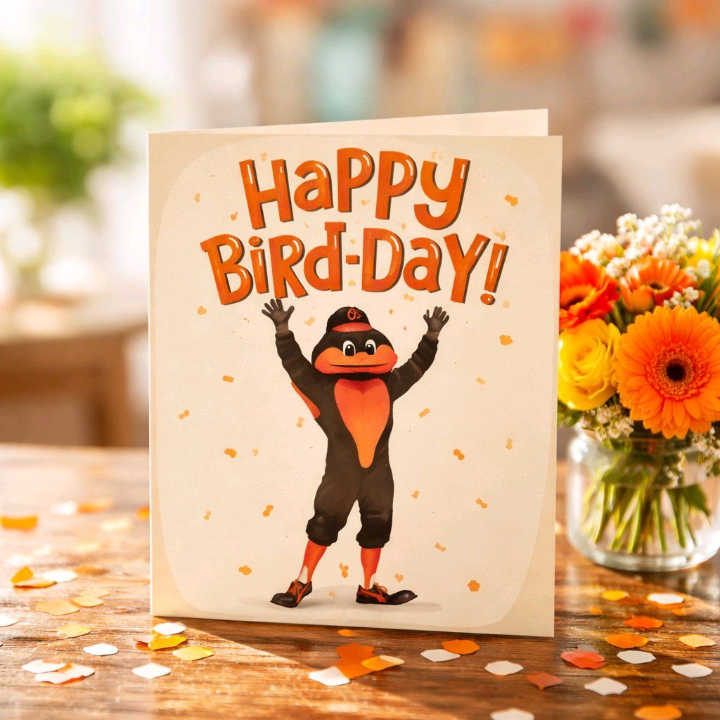 Happy Bird - Day Orioles Card
