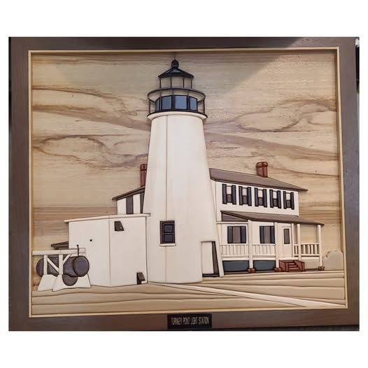 "Turkey Point Light Station" Intarsia - Gary Harvath