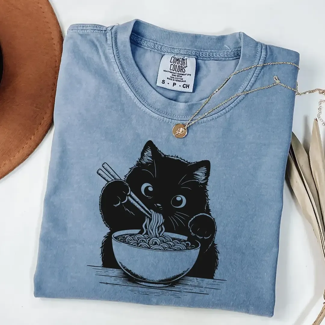 Cat with Ramen