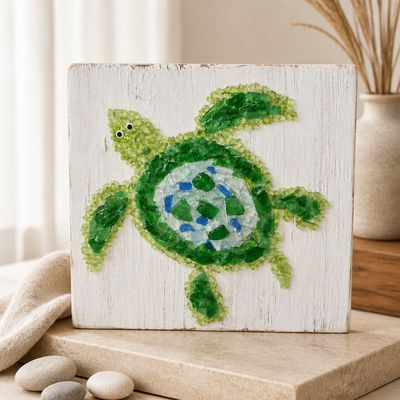 Sea Glass Turtle Wall Hanging - Julie Nelson- Chesapeake City Sea Glass Turtle Wall Hanging - Julie Nelson- Chesapeake City