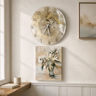 Resin Clock & Original Painting Resin Clock & Original Painting