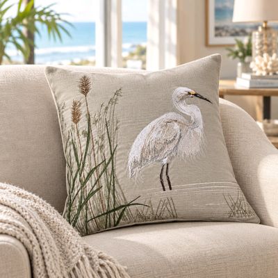 Great White Heron Indoor/Outdoor Pillow Great White Heron Indoor/Outdoor Pillow