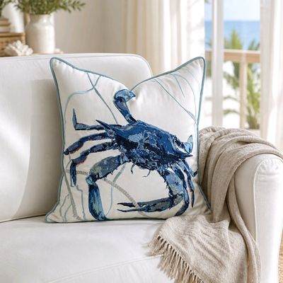 Blue Crab Pillow Indoor/ Outdoor Blue Crab Pillow Indoor/ Outdoor