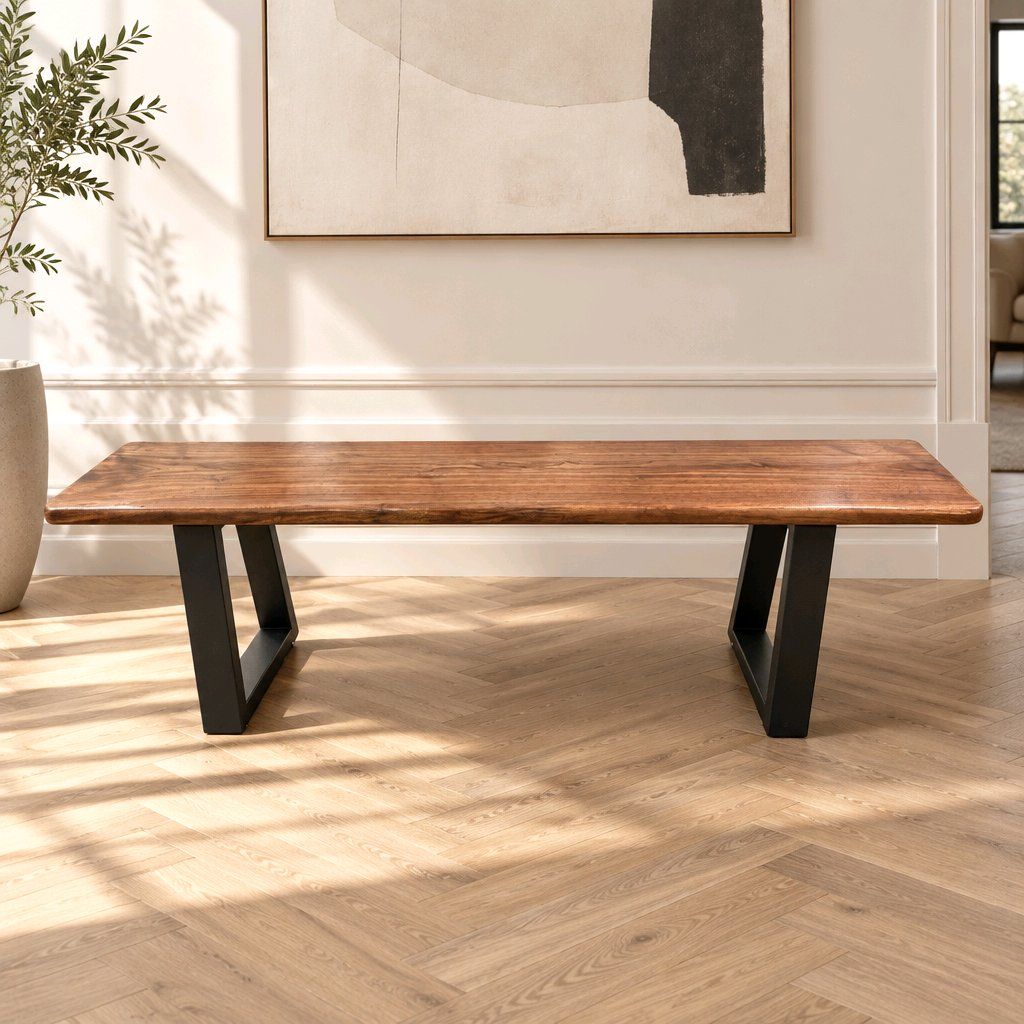 Lovely Walnut Bench made by Jim Racine - North East, MD Lovely Walnut Bench made by Jim Racine - North East, MD