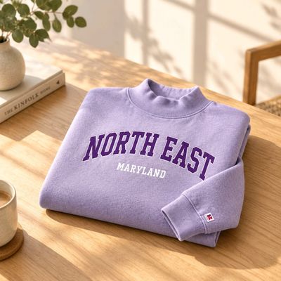 Lavendar Mock Neck North East Sweatshirt