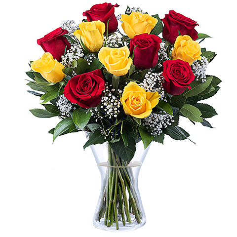 BOUQUET ASSORTITO DI ROSE medio