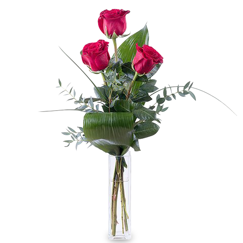 MAZZO DI ROSE ROSSE A GAMBO LUNGO 80 cm