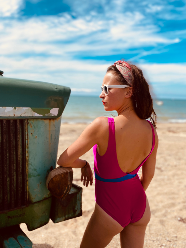 Le modèle Étretat  fushia et bleu