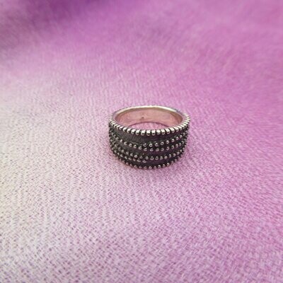 Endless-Dots Ring Sterling Silber