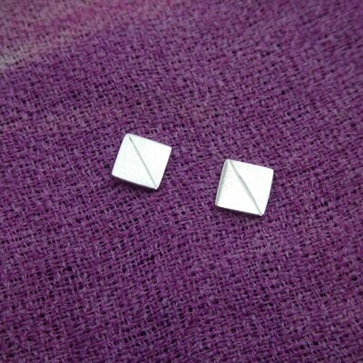 ORIGAMI Quadrat  Ohrstecker