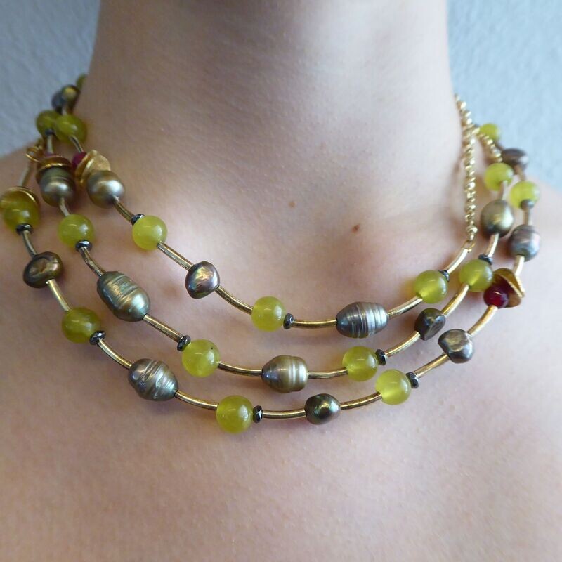 Goldluise - Lange Kette / 3-fach Collier Goldluise - Lange Kette / 3-fach Collier
