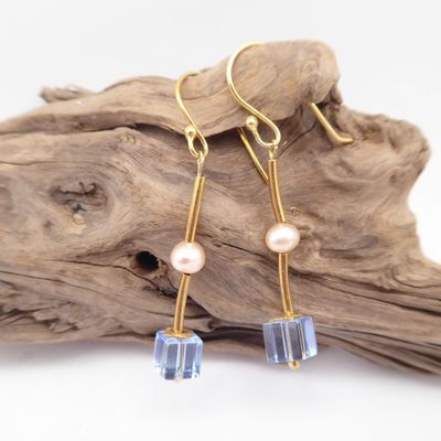 Elegante Ohrringe „Himmel & Gold“ Elegante Ohrringe „Himmel & Gold“