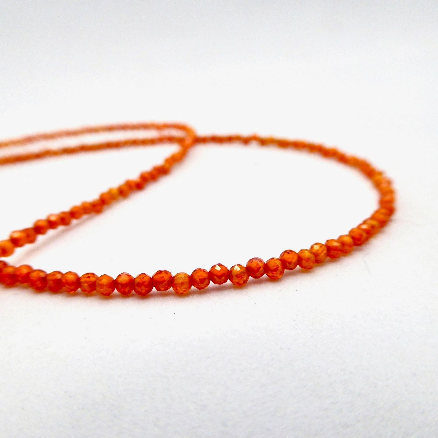 Collier Zirkonia Orange, stark funkelnd