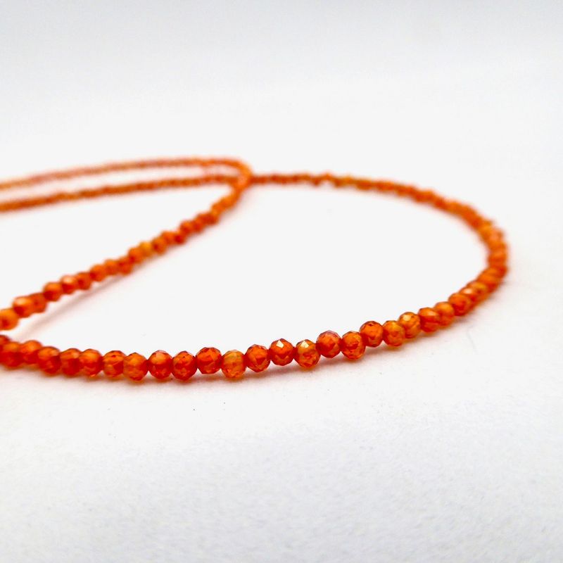 Collier Zirkonia Orange, stark funkelnd Collier Zirkonia Orange, stark funkelnd