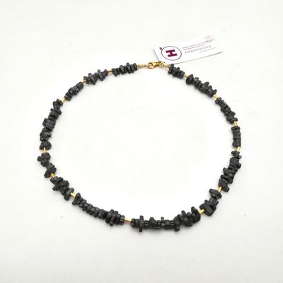 Collier Hämatit und Gold