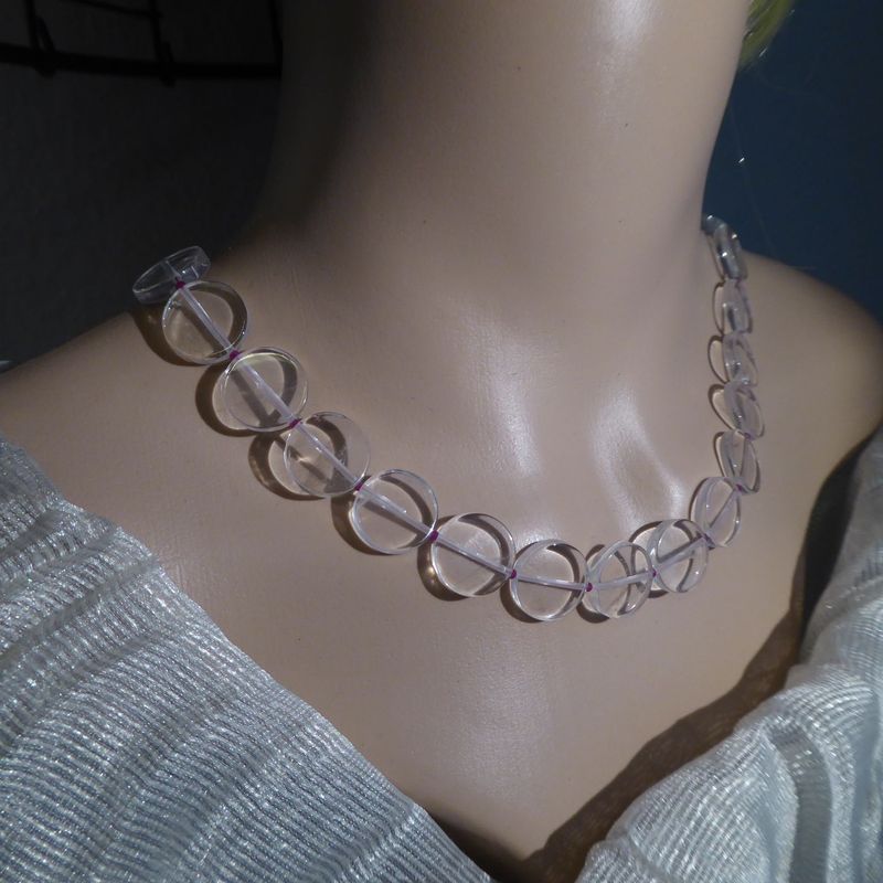 Collier Bergkristall mit Rubin Collier Bergkristall mit Rubin