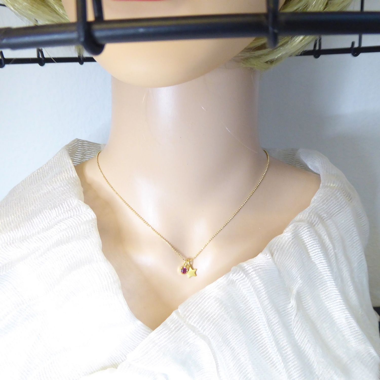 Sternchen - Kette und Anhänger mit Ruby