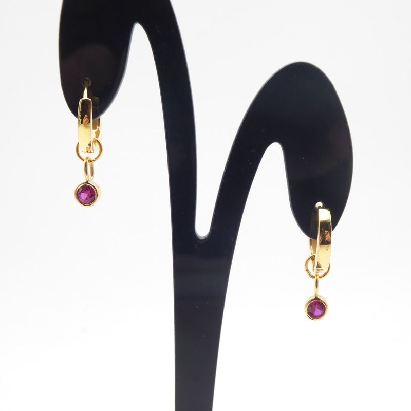 Ohrringe Rubin-Zirkonia
