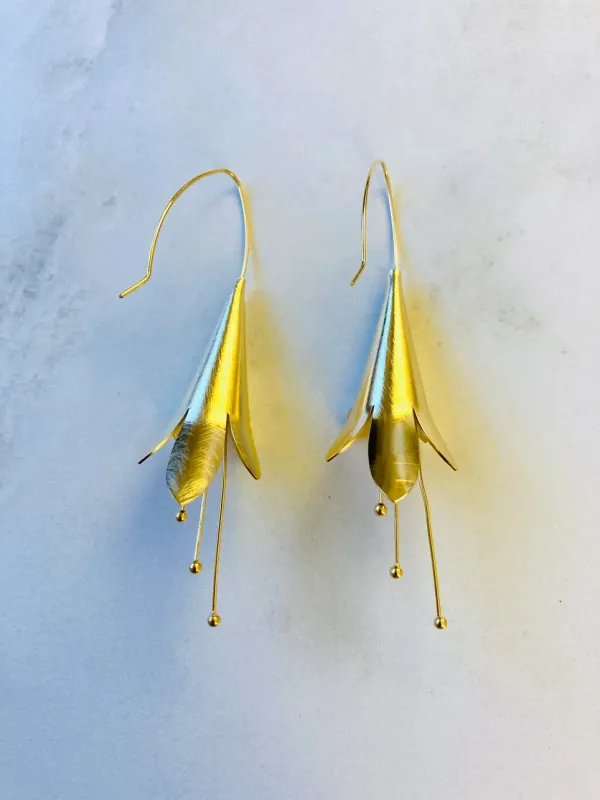 Akula Floral Ohrringe Gold