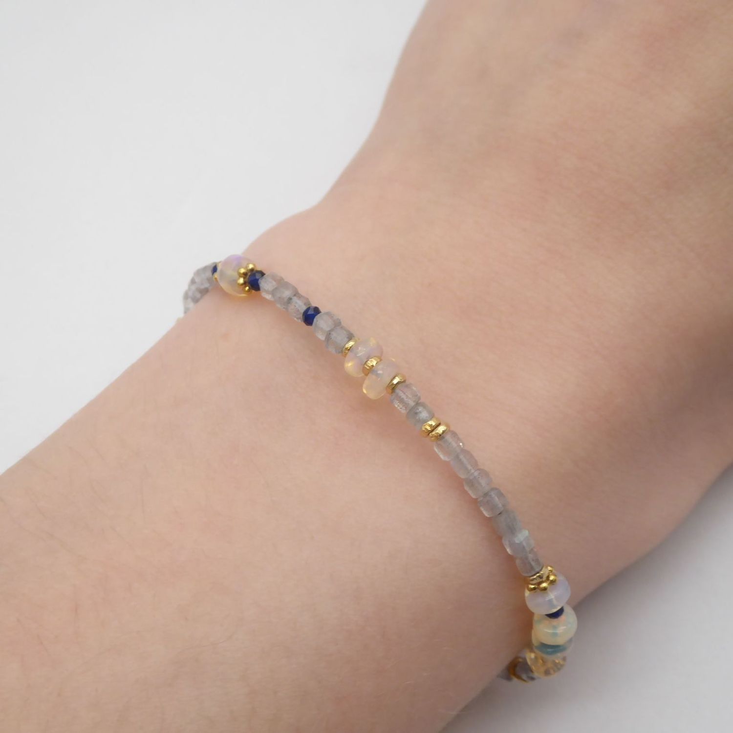 Armband Labradorit, Opal und Baumquarz Armband Labradorit, Opal und Baumquarz