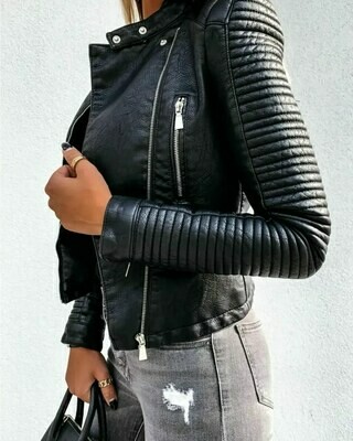 Vegan Leather Biker Jacket