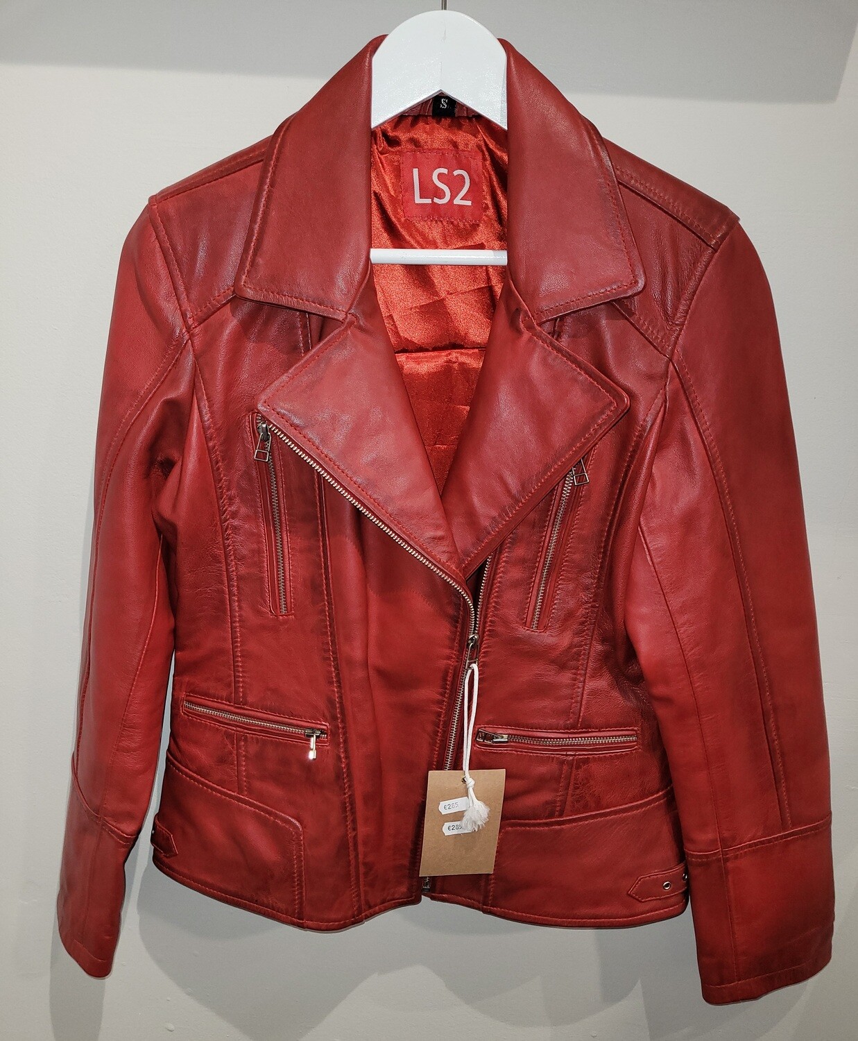 Red 100% Leather Jacket
