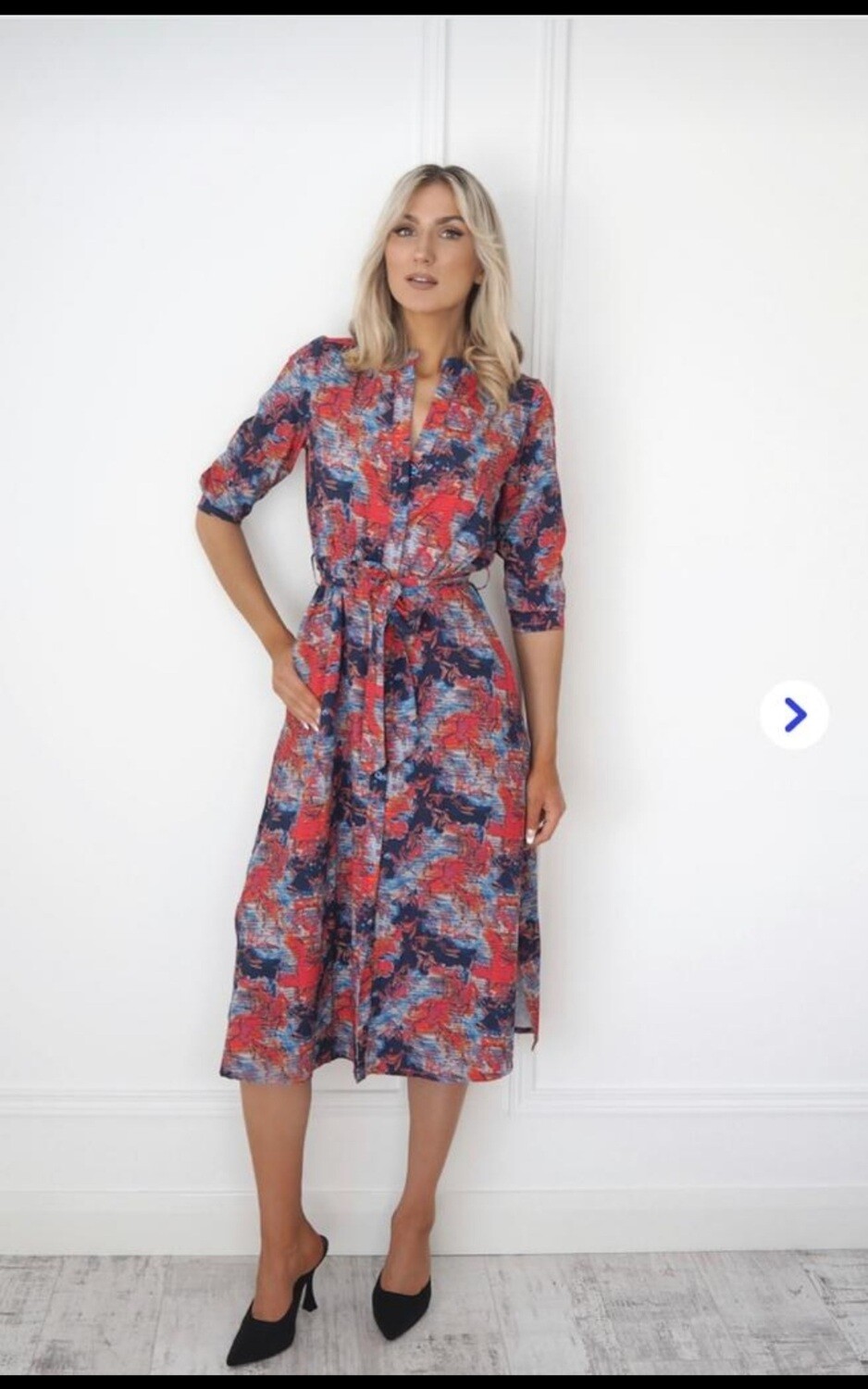 Capri Shirt Dress Abstract Design